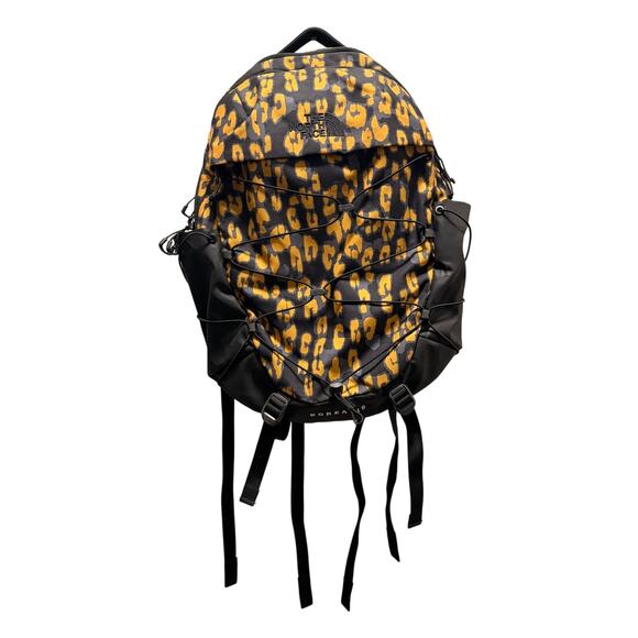 The North Face Borealis Backpack Leopard Print Yellow Black - Picture 1 of 4